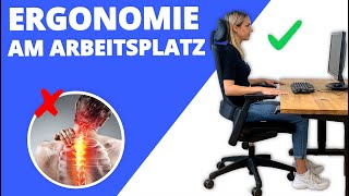 ERGONOMIE am ARBEITSPLATZ  Richtig Sitzen amp Stehen Leitfaden [upl. by Marget]