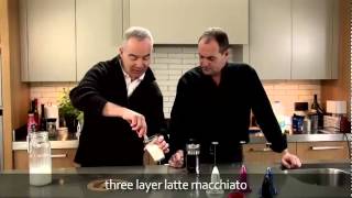 aerolatte  milk frother makes three layer caffè latte macchiato [upl. by Aivitnahs814]