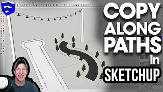 Copy Objects ALONG PATHS in SketchUp with PathCopy [upl. by Akeylah31]