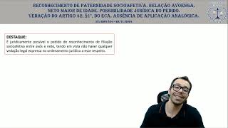 STJ INFO 834 paternidade socioafetiva e adoção [upl. by Yaffit]