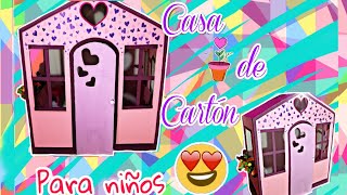 🏠CASITA DE CARTON PARA NIÑOS 👧👦❤ [upl. by Yumuk]