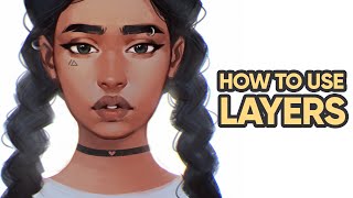 How to use Layers in Clip Studio Paint  Digital Painting [upl. by Luehrmann]