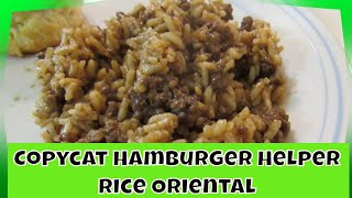 Hamburger Help Rice Oriental  Copycat [upl. by Anaihr]