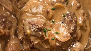 Slow Cooked Beef Stroganoff [upl. by Ettelrahc]