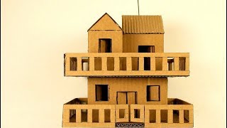 como hacer una casa de cartón two floors cardboard house [upl. by Elie361]