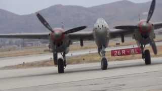 Lockheed P38 Lightning Flight Demonstration [upl. by Doughty]