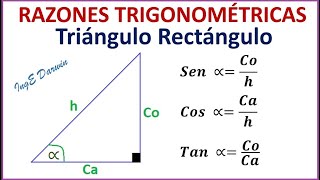 RAZONES TRIGONOMÉTRICAS en triángulos rectángulos  Características y ejemplos [upl. by Nitsrek]