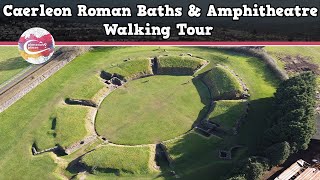 CAERLEON ROMAN BATHS amp AMPHITHEATRE WALES  Walking Tour  Pinned on Places [upl. by Caroline]