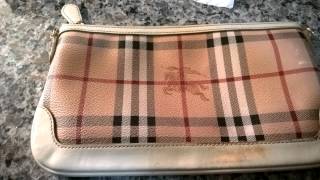 Burberry Clutch remove dye or stains [upl. by Lertnom]