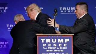 Donald Trump rushed off stage during rally in Nevada [upl. by Entroc]