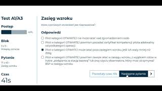 Dron test A1  A3 pilota drona 2021  przechodzimy test online na stronie ULC [upl. by Akcirderf]