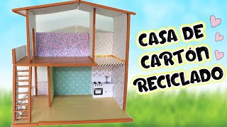 CASA DE CARTÓN RECICLADO ♻️🏠 MANUALIDADES DIY [upl. by Olegnaleahcim729]