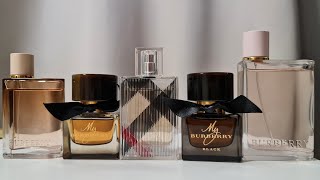 BURBERRY PERFUME COLLECTION REVIEW  Burberry Her Intense Brit My Burberry Black Elixir [upl. by Lefty]