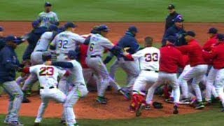 Coco Crisp and James Shields ignite brawl in Boston [upl. by Salocin]