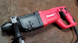 Harbor Freight Bauer 1quot SDS DHandle Rotary Hammer Review [upl. by Hannala]