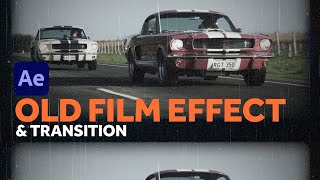 Custom Old Film Effect amp Transition  After Effects Tutorial [upl. by Llednar]