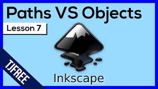 Inkscape Lesson 7  Drawing Lines and Paths vs Objects [upl. by Odella]