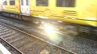 Merseyrail 507 009 making arcs at Birkdale station [upl. by Shanley]