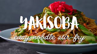 Yakisoba Noodles Recipe 焼きそば [upl. by Aerbua]